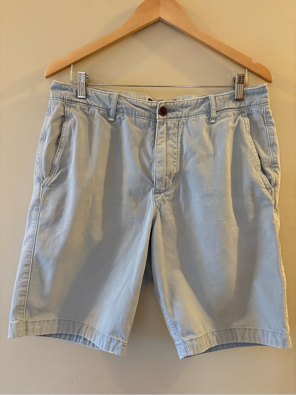 Abercrombie & Fitch Men's Classic Chino Shorts - Light Blue - Size 33